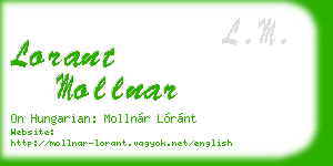 lorant mollnar business card